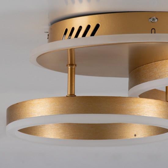 VENOM 61122 Φωτιστικό Οροφής Δαχτυλίδι-Κύκλος LED CCT 67W 8107lm 360° AC 220-240V - Εναλλαγή Φωτισμού μέσω Τηλεχειριστηρίου All In One Ψυχρό 6000k+Φυσικό 4500k+Θερμό 2700k Dimmable Φ25+40cm+BackLight - Χρυσό Βούρτσας - 3 Years Warranty VENOM 61122 Φωτιστικό Οροφής Δαχτυλίδι-Κύκλος LED CCT 67W 8107lm 360° AC 220-240V - Εναλλαγή Φωτισμού μέσω Τηλεχειριστηρίου All In One Ψυχρό 6000k+Φυσικό 4500k+Θερμό 2700k Dimmable Φ25+40cm+BackLight - Χρυσό Βούρτσας - 3 Years Warranty