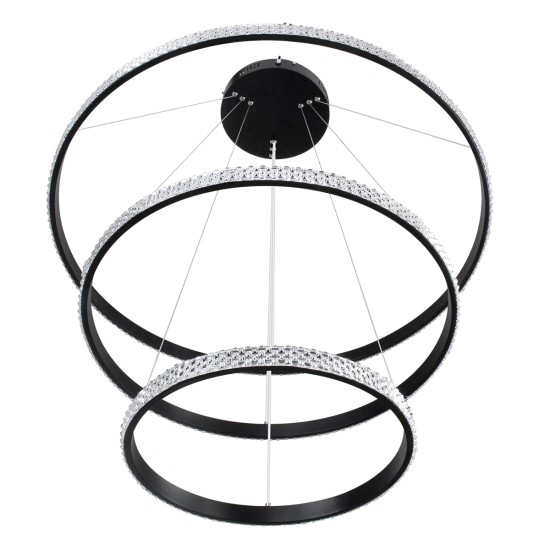 DIAMOND TRIO 61138-DECO Κρεμαστό Φωτιστικό Δαχτυλίδι-Κύκλος LED CCT 120W 14723lm 360° AC 220-240V - Εναλλαγή Φωτισμού μέσω Τηλεχειριστηρίου All In One Ψυχρό 6000k+Φυσικό 4500k+Θερμό 2700k Dimmable Φ40+60+80cm - Μαύρο - 3 Years Warranty DIAMOND TRIO 61138-DECO Κρεμαστό Φωτιστικό Δαχτυλίδι-Κύκλος LED CCT 120W 14723lm 360° AC 220-240V - Εναλλαγή Φωτισμού μέσω Τηλεχειριστηρίου All In One Ψυχρό 6000k+Φυσικό 4500k+Θερμό 2700k Dimmable Φ40+60+80cm - Μαύρο - 3 Years Warranty