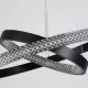DIAMOND DUO 61150-DECO Μοντέρνο Κρεμαστό Φωτιστικό Οροφής LED 75W 8743lm 360° AC 220-240V IP20 Ρυθμιζόμενο Λευκό CCT με Χειριστήριο από 2700K έως 6000K Dimmable - Lumileds SMD Chip - Μαύρο Ματ - Μ60 x Π60 x Υ60cm - 3 Χρόνια Εγγύηση