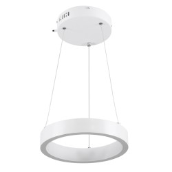 NEMESIS 61153 Μοντέρνο Κρεμαστό Φωτιστικό Οροφής LED 20W 2356lm 360° AC 220-240V IP20 Ρυθμιζόμενο Λευκό CCT με Χειριστήριο από 2700K έως 6000K Dimmable - Lumileds SMD Chip - Λευκό Ματ - Μ25 x Π25 x Υ4cm - 3 Χρόνια Εγγύηση