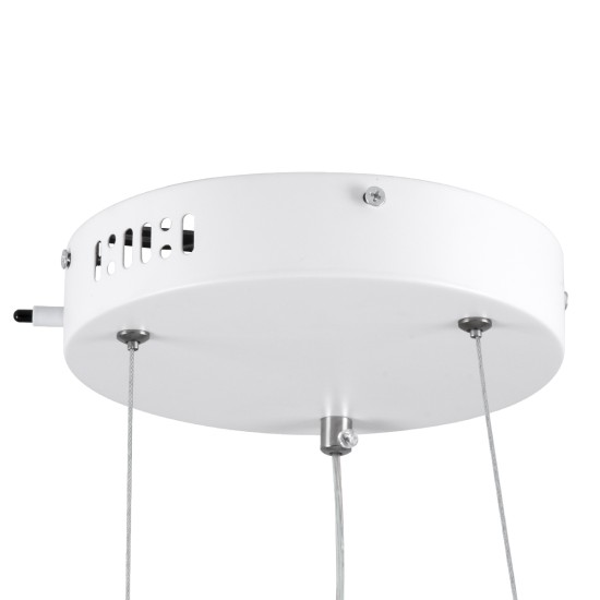 NEMESIS 61153 Μοντέρνο Κρεμαστό Φωτιστικό Οροφής LED 20W 2356lm 360° AC 220-240V IP20 Ρυθμιζόμενο Λευκό CCT με Χειριστήριο από 2700K έως 6000K Dimmable - Lumileds SMD Chip - Λευκό Ματ - Μ25 x Π25 x Υ4cm - 3 Χρόνια Εγγύηση