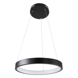 NEMESIS 61155 Μοντέρνο Κρεμαστό Φωτιστικό Οροφής LED 30W 3513lm 360° AC 220-240V IP20 Ρυθμιζόμενο Λευκό CCT με Χειριστήριο από 2700K έως 6000K Dimmable - Lumileds SMD Chip - Μαυρό Ματ - Μ40 x Π40 x Υ4cm - 3 Χρόνια Εγγύηση