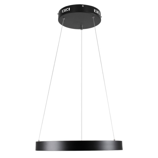 NEMESIS 61155 Μοντέρνο Κρεμαστό Φωτιστικό Οροφής LED 30W 3513lm 360° AC 220-240V IP20 Ρυθμιζόμενο Λευκό CCT με Χειριστήριο από 2700K έως 6000K Dimmable - Lumileds SMD Chip - Μαυρό Ματ - Μ40 x Π40 x Υ4cm - 3 Χρόνια Εγγύηση