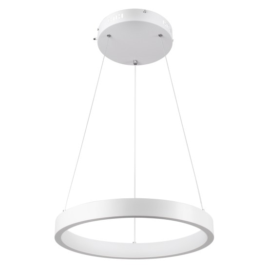 NEMESIS 61156 Μοντέρνο Κρεμαστό Φωτιστικό Οροφής LED 30W 3513lm 360° AC 220-240V IP20 Ρυθμιζόμενο Λευκό CCT με Χειριστήριο από 2700K έως 6000K Dimmable - Lumileds SMD Chip - Λευκό Ματ - Μ40 x Π40 x Υ4cm - 3 Χρόνια Εγγύηση