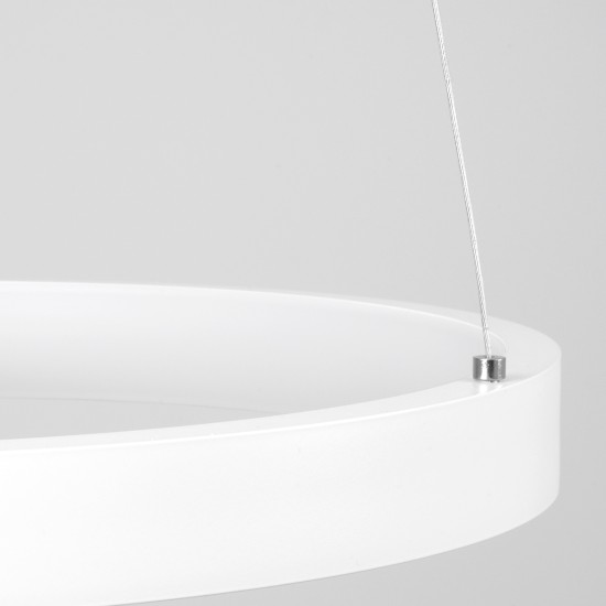 NEMESIS 61156 Μοντέρνο Κρεμαστό Φωτιστικό Οροφής LED 30W 3513lm 360° AC 220-240V IP20 Ρυθμιζόμενο Λευκό CCT με Χειριστήριο από 2700K έως 6000K Dimmable - Lumileds SMD Chip - Λευκό Ματ - Μ40 x Π40 x Υ4cm - 3 Χρόνια Εγγύηση