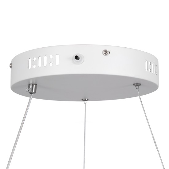 NEMESIS 61156 Μοντέρνο Κρεμαστό Φωτιστικό Οροφής LED 30W 3513lm 360° AC 220-240V IP20 Ρυθμιζόμενο Λευκό CCT με Χειριστήριο από 2700K έως 6000K Dimmable - Lumileds SMD Chip - Λευκό Ματ - Μ40 x Π40 x Υ4cm - 3 Χρόνια Εγγύηση