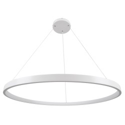 NEMESIS 61165 Μοντέρνο Κρεμαστό Φωτιστικό Οροφής LED 75W 8743lm 360° AC 220-240V IP20 Ρυθμιζόμενο Λευκό CCT με Χειριστήριο από 2700K έως 6000K Dimmable - Lumileds SMD Chip - Λευκό Ματ - Μ100 x Π100 x Υ4cm - 3 Χρόνια Εγγύηση