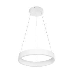 VENOM 61174 Μοντέρνο Κρεμαστό Φωτιστικό Οροφής LED 30W 3513lm 120° AC 220-240V IP20 Ρυθμιζόμενο Λευκό CCT με Χειριστήριο από 2700K έως 6000K Dimmable - Lumileds SMD Chip - Λευκό Ματ - Μ40 x Π40 x Υ6.5cm - 3 Χρόνια Εγγύηση