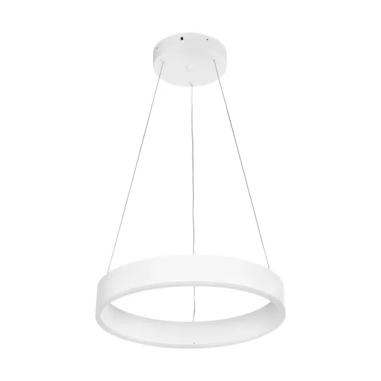 VENOM 61174 Μοντέρνο Κρεμαστό Φωτιστικό Οροφής LED 30W 3513lm 120° AC 220-240V IP20 Ρυθμιζόμενο Λευκό CCT με Χειριστήριο από 2700K έως 6000K Dimmable - Lumileds SMD Chip - Λευκό Ματ - Μ40 x Π40 x Υ6.5cm - 3 Χρόνια Εγγύηση