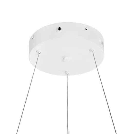 VENOM 61174 Μοντέρνο Κρεμαστό Φωτιστικό Οροφής LED 30W 3513lm 120° AC 220-240V IP20 Ρυθμιζόμενο Λευκό CCT με Χειριστήριο από 2700K έως 6000K Dimmable - Lumileds SMD Chip - Λευκό Ματ - Μ40 x Π40 x Υ6.5cm - 3 Χρόνια Εγγύηση