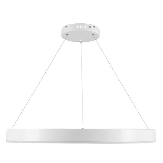 VENOM 61180 Μοντέρνο Κρεμαστό Φωτιστικό Οροφής LED 67W 7863lm 120° AC 220-240V IP20 Ρυθμιζόμενο Λευκό CCT με Χειριστήριο από 2700K έως 6000K Dimmable - Lumileds SMD Chip - Λευκό Ματ - Μ80 x Π80 x Υ6.5cm - 3 Χρόνια Εγγύηση