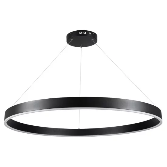 VENOM 61182 Μοντέρνο Κρεμαστό Φωτιστικό Οροφής LED 75W 8818lm 120° AC 220-240V IP20 Ρυθμιζόμενο Λευκό CCT με Χειριστήριο από 2700K έως 6000K Dimmable - Lumileds SMD Chip - Μαύρο Ματ - Μ100 x Π100 x Υ6.5cm - 3 Χρόνια Εγγύηση