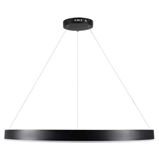 VENOM 61182 Μοντέρνο Κρεμαστό Φωτιστικό Οροφής LED 75W 8818lm 120° AC 220-240V IP20 Ρυθμιζόμενο Λευκό CCT με Χειριστήριο από 2700K έως 6000K Dimmable - Lumileds SMD Chip - Μαύρο Ματ - Μ100 x Π100 x Υ6.5cm - 3 Χρόνια Εγγύηση