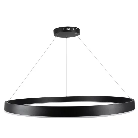 VENOM 61182 Μοντέρνο Κρεμαστό Φωτιστικό Οροφής LED 75W 8818lm 120° AC 220-240V IP20 Ρυθμιζόμενο Λευκό CCT με Χειριστήριο από 2700K έως 6000K Dimmable - Lumileds SMD Chip - Μαύρο Ματ - Μ100 x Π100 x Υ6.5cm - 3 Χρόνια Εγγύηση