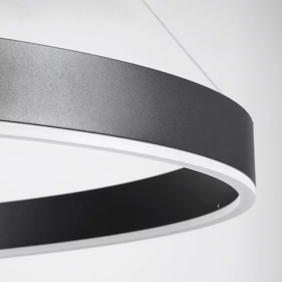 VENOM 61182 Μοντέρνο Κρεμαστό Φωτιστικό Οροφής LED 75W 8818lm 120° AC 220-240V IP20 Ρυθμιζόμενο Λευκό CCT με Χειριστήριο από 2700K έως 6000K Dimmable - Lumileds SMD Chip - Μαύρο Ματ - Μ100 x Π100 x Υ6.5cm - 3 Χρόνια Εγγύηση