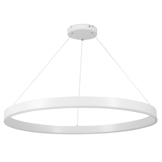 VENOM 61183 Μοντέρνο Κρεμαστό Φωτιστικό Οροφής LED 75W 8818lm 120° AC 220-240V IP20 Ρυθμιζόμενο Λευκό CCT με Χειριστήριο από 2700K έως 6000K Dimmable - Lumileds SMD Chip - Λευκό Ματ - Μ100 x Π100 x Υ6.5cm - 3 Χρόνια Εγγύηση