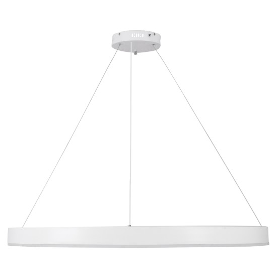 VENOM 61183 Μοντέρνο Κρεμαστό Φωτιστικό Οροφής LED 75W 8818lm 120° AC 220-240V IP20 Ρυθμιζόμενο Λευκό CCT με Χειριστήριο από 2700K έως 6000K Dimmable - Lumileds SMD Chip - Λευκό Ματ - Μ100 x Π100 x Υ6.5cm - 3 Χρόνια Εγγύηση