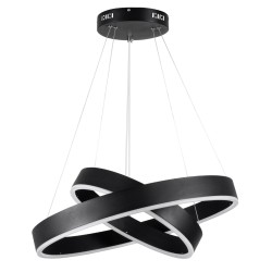 kelvo® VENOM 61185-DECO Μοντέρνο Κρεμαστό Φωτιστικό Οροφής LED 75W 8818lm 120° AC 220-240V IP20 Ρυθμιζόμενο Λευκό CCT με Χειριστήριο από 2700K έως 6000K Dimmable - Lumileds SMD Chip - Μαύρο Ματ - Μ60 x Π60 x Υ40cm - 3 Χρόνια Εγγύηση