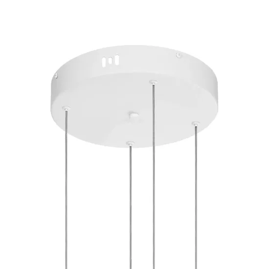 kelvo® VENOM 61192 Μοντέρνο Κρεμαστό Φωτιστικό Οροφής LED 150W 17659lm 120° AC 220-240V IP20 Ρυθμιζόμενο Λευκό CCT με Χειριστήριο από 2700K έως 6000K Dimmable - Lumileds SMD Chip - Λευκό Ματ - Μ150 x Π90 x Υ60cm - 3 Χρόνια Εγγύηση