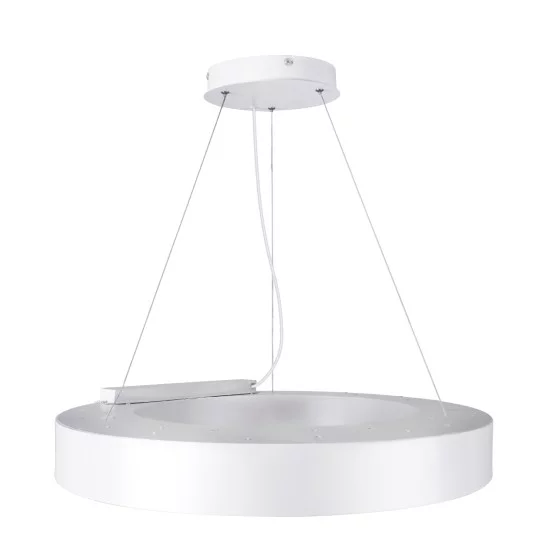 RA 61195 Μοντέρνο Κρεμαστό Φωτιστικό Οροφής LED 67W 7370lm 120° AC 220-240V IP20 Ρυθμιζόμενο Λευκό CCT με Χειριστήριο από 2700K έως 6000K Dimmable - Lumileds SMD Chip - Λευκό Ματ - Μ60 x Π60 x Υ8cm - 3 Χρόνια Εγγύηση