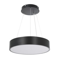 BURTON 61200 Μοντέρνο Κρεμαστό Φωτιστικό Οροφής LED 67W 7370lm 120° AC 220-240V IP20 Ρυθμιζόμενο Λευκό CCT με Χειριστήριο από 2700K έως 6000K Dimmable - Lumileds SMD Chip - Μαύρο Ματ - Μ40 x Π40 x Υ8cm - 3 Χρόνια Εγγύηση