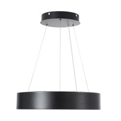 BURTON 61200 Μοντέρνο Κρεμαστό Φωτιστικό Οροφής LED 67W 7370lm 120° AC 220-240V IP20 Ρυθμιζόμενο Λευκό CCT με Χειριστήριο από 2700K έως 6000K Dimmable - Lumileds SMD Chip - Μαύρο Ματ - Μ40 x Π40 x Υ8cm - 3 Χρόνια Εγγύηση