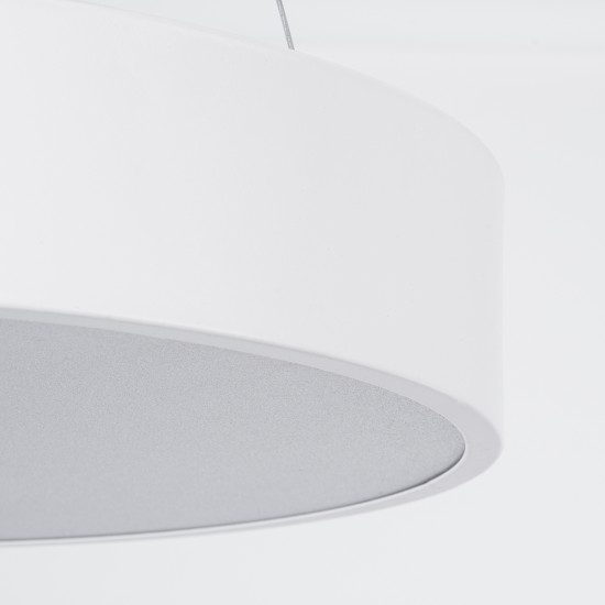 BURTON 61201-S Μοντέρνο Φωτιστικό Οροφής LED 67W 7370lm 120° AC 220-240V IP20 Ρυθμιζόμενο Λευκό CCT με Χειριστήριο από 2700K έως 6000K Dimmable - Lumileds SMD Chip - Λευκό Ματ - Μ40 x Π40 x Υ8cm - 3 Χρόνια Εγγύηση