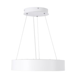 BURTON 61201 Μοντέρνο Κρεμαστό Φωτιστικό Οροφής LED 67W 7370lm 120° AC 220-240V IP20 Ρυθμιζόμενο Λευκό CCT με Χειριστήριο από 2700K έως 6000K Dimmable - Lumileds SMD Chip - Λευκό Ματ - Μ40 x Π40 x Υ8cm - 3 Χρόνια Εγγύηση
