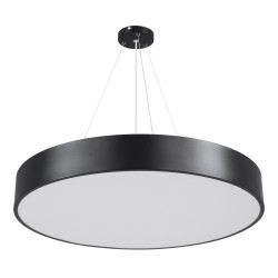 BURTON 61202 Μοντέρνο Κρεμαστό Φωτιστικό Οροφής LED 75W 8625lm 120° AC 220-240V IP20 Ρυθμιζόμενο Λευκό CCT με Χειριστήριο από 2700K έως 6000K Dimmable - Lumileds SMD Chip - Μαύρο Ματ - Μ60 x Π60 x Υ8cm - 3 Χρόνια Εγγύηση
