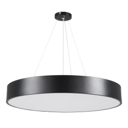 BURTON 61202 Μοντέρνο Κρεμαστό Φωτιστικό Οροφής LED 75W 8625lm 120° AC 220-240V IP20 Ρυθμιζόμενο Λευκό CCT με Χειριστήριο από 2700K έως 6000K Dimmable - Lumileds SMD Chip - Μαύρο Ματ - Μ60 x Π60 x Υ8cm - 3 Χρόνια Εγγύηση
