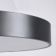 BURTON 61202 Μοντέρνο Κρεμαστό Φωτιστικό Οροφής LED 75W 8625lm 120° AC 220-240V IP20 Ρυθμιζόμενο Λευκό CCT με Χειριστήριο από 2700K έως 6000K Dimmable - Lumileds SMD Chip - Μαύρο Ματ - Μ60 x Π60 x Υ8cm - 3 Χρόνια Εγγύηση