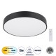 BURTON 61202-S Πλαφονιέρα Οροφής LED CCT 75W 8625lm 120° AC 220-240V - Εναλλαγή Φωτισμού μέσω Τηλεχειριστηρίου All In One Ψυχρό 6000k+Φυσικό 4500k+Θερμό 2700k Dimmable Φ60cm - Μαύρο - 3 Years Warranty