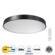 BURTON 61204-S Πλαφονιέρα Οροφής LED CCT 100W 11020lm 120° AC 220-240V - Εναλλαγή Φωτισμού μέσω Τηλεχειριστηρίου All In One Ψυχρό 6000k+Φυσικό 4500k+Θερμό 2700k Dimmable Φ80cm - Μαύρο - 3 Years Warranty