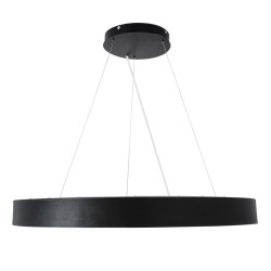 BURTON 61204 Μοντέρνο Κρεμαστό Φωτιστικό Οροφής LED 100W 11020lm 120° AC 220-240V IP20 Ρυθμιζόμενο Λευκό CCT με Χειριστήριο από 2700K έως 6000K Dimmable - Lumileds SMD Chip - Μαύρο Ματ - Μ80 x Π80 x Υ8cm - 3 Χρόνια Εγγύηση