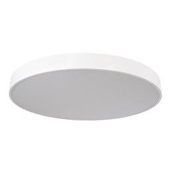 BURTON 61205-S Μοντέρνο Φωτιστικό Οροφής LED 100W 11020lm 120° AC 220-240V IP20 Ρυθμιζόμενο Λευκό CCT με Χειριστήριο από 2700K έως 6000K Dimmable - Lumileds SMD Chip - Λευκό Ματ - Μ80 x Π80 x Υ8cm - 3 Χρόνια Εγγύηση
