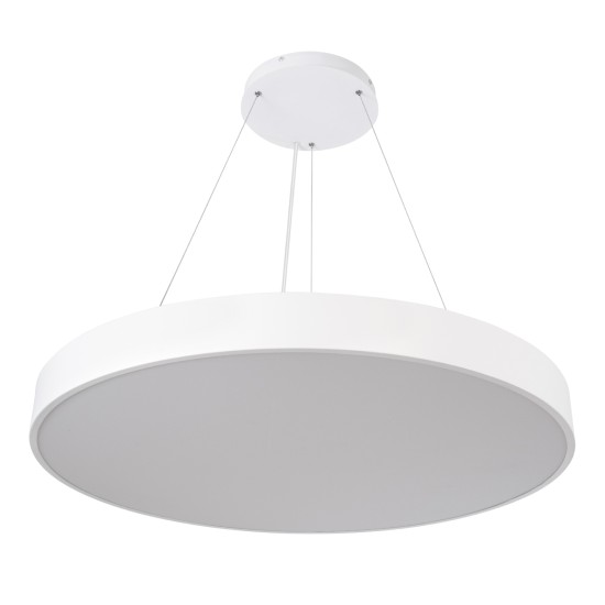 BURTON 61205-S Μοντέρνο Φωτιστικό Οροφής LED 100W 11020lm 120° AC 220-240V IP20 Ρυθμιζόμενο Λευκό CCT με Χειριστήριο από 2700K έως 6000K Dimmable - Lumileds SMD Chip - Λευκό Ματ - Μ80 x Π80 x Υ8cm - 3 Χρόνια Εγγύηση