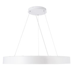 BURTON 61205 Μοντέρνο Κρεμαστό Φωτιστικό Οροφής LED 100W 11020lm 120° AC 220-240V IP20 Ρυθμιζόμενο Λευκό CCT με Χειριστήριο από 2700K έως 6000K Dimmable - Lumileds SMD Chip - Λευκό Ματ - Μ80 x Π80 x Υ8cm - 3 Χρόνια Εγγύηση