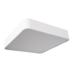 KAMALA 61207-S Μοντέρνο Φωτιστικό Οροφής LED 67W 7370lm 120° AC 220-240V IP20 Ρυθμιζόμενο Λευκό CCT με Χειριστήριο από 2700K έως 6000K Dimmable - Lumileds SMD Chip - Λευκό Ματ - Μ40 x Π40 x Υ8cm - 3 Χρόνια Εγγύηση