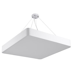 KAMALA 61209 Μοντέρνο Κρεμαστό Φωτιστικό Οροφής LED 75W 8625lm 120° AC 220-240V IP20 Ρυθμιζόμενο Λευκό CCT με Χειριστήριο από 2700K έως 6000K Dimmable - Lumileds SMD Chip - Λευκό Ματ - Μ60 x Π60 x Υ8cm - 3 Χρόνια Εγγύηση