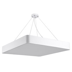KAMALA 61209 Μοντέρνο Κρεμαστό Φωτιστικό Οροφής LED 75W 8625lm 120° AC 220-240V IP20 Ρυθμιζόμενο Λευκό CCT με Χειριστήριο από 2700K έως 6000K Dimmable - Lumileds SMD Chip - Λευκό Ματ - Μ60 x Π60 x Υ8cm - 3 Χρόνια Εγγύηση