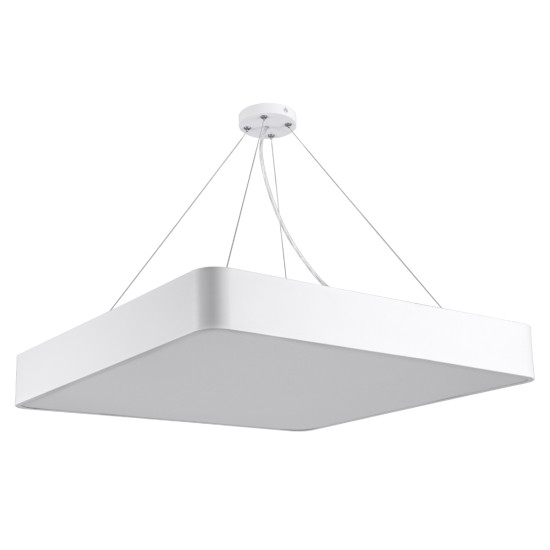 KAMALA 61209 Μοντέρνο Κρεμαστό Φωτιστικό Οροφής LED 75W 8625lm 120° AC 220-240V IP20 Ρυθμιζόμενο Λευκό CCT με Χειριστήριο από 2700K έως 6000K Dimmable - Lumileds SMD Chip - Λευκό Ματ - Μ60 x Π60 x Υ8cm - 3 Χρόνια Εγγύηση