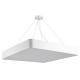KAMALA 61209 Μοντέρνο Κρεμαστό Φωτιστικό Οροφής LED 75W 8625lm 120° AC 220-240V IP20 Ρυθμιζόμενο Λευκό CCT με Χειριστήριο από 2700K έως 6000K Dimmable - Lumileds SMD Chip - Λευκό Ματ - Μ60 x Π60 x Υ8cm - 3 Χρόνια Εγγύηση