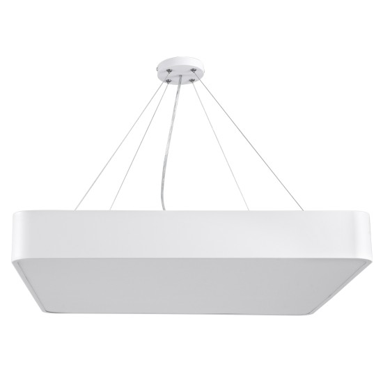 KAMALA 61209 Μοντέρνο Κρεμαστό Φωτιστικό Οροφής LED 75W 8625lm 120° AC 220-240V IP20 Ρυθμιζόμενο Λευκό CCT με Χειριστήριο από 2700K έως 6000K Dimmable - Lumileds SMD Chip - Λευκό Ματ - Μ60 x Π60 x Υ8cm - 3 Χρόνια Εγγύηση