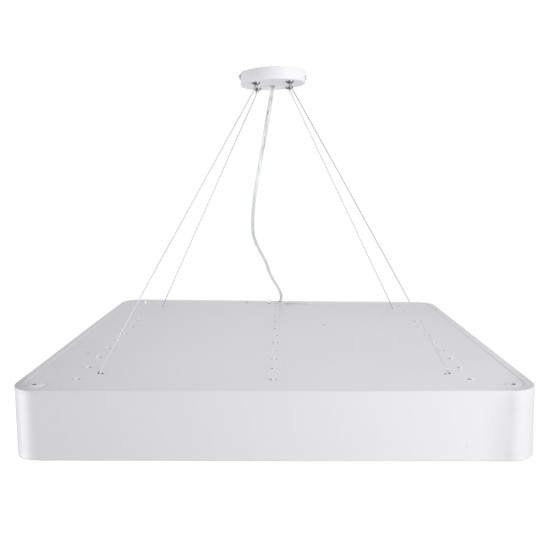 KAMALA 61209 Μοντέρνο Κρεμαστό Φωτιστικό Οροφής LED 75W 8625lm 120° AC 220-240V IP20 Ρυθμιζόμενο Λευκό CCT με Χειριστήριο από 2700K έως 6000K Dimmable - Lumileds SMD Chip - Λευκό Ματ - Μ60 x Π60 x Υ8cm - 3 Χρόνια Εγγύηση