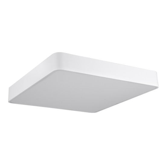 KAMALA 61209-S Μοντέρνο Φωτιστικό Οροφής LED 75W 8625lm 120° AC 220-240V IP20 Ρυθμιζόμενο Λευκό CCT με Χειριστήριο από 2700K έως 6000K Dimmable - Lumileds SMD Chip - Λευκό Ματ - Μ60 x Π60 x Υ8cm - 3 Χρόνια Εγγύηση