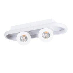 NESPO 61213 Μοντέρνο Φωτιστικό Οροφής LED 36W 4032lm 360° & 45° AC 220-240V IP20 Ρυθμιζόμενο Λευκό CCT με On/Off 2700K/4500K/6000K - Lumileds SMD Chip - Λευκό Ματ - Μ40 x Π13 x Υ6.5cm - 3 Χρόνια Εγγύηση