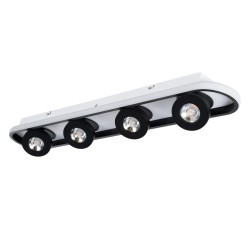 NESPO 61214 Μοντέρνο Φωτιστικό Οροφής LED 48W 5376lm 360° & 45° AC 220-240V IP20 Ρυθμιζόμενο Λευκό CCT με On/Off 2700K/4500K/6000K - Lumileds SMD Chip - Μαύρο Ματ - Μ80 x Π13 x Υ6.5cm - 3 Χρόνια Εγγύηση