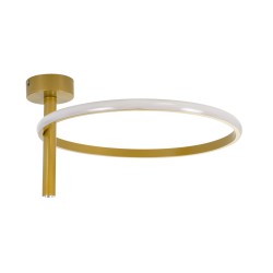 VERONA 61222 Μοντέρνο Φωτιστικό Οροφής LED 24W 2688lm 360° AC 220-240V IP20 Ρυθμιζόμενο Λευκό CCT με On/Off 2700K/4500K/6000K - Lumileds SMD Chip - Χρυσό - Μ40 x Π40 x Υ23cm - 3 Χρόνια Εγγύηση