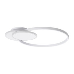 CIRCUO 61230 Μοντέρνο Φωτιστικό Οροφής LED 75W 8400lm 360° AC 220-240V IP20 Ρυθμιζόμενο Λευκό CCT με Χειριστήριο από 2700K έως 6000K Dimmable - Lumileds SMD Chip - Λευκό Ματ - Μ53 x Π42.5 x Υ9cm - 3 Χρόνια Εγγύηση