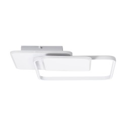 SQUARO 61232 Μοντέρνο Φωτιστικό Οροφής LED 75W 8400lm 360° AC 220-240V IP20 Ρυθμιζόμενο Λευκό CCT με Χειριστήριο από 2700K έως 6000K Dimmable - Lumileds SMD Chip - Λευκό Ματ - Μ48.5 x Π51 x Υ9cm - 3 Χρόνια Εγγύηση